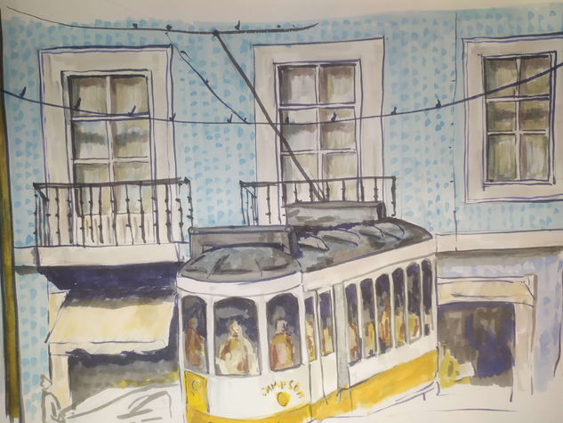 Lisboa, Lisboa Felt-tip pen Paper Landscaping