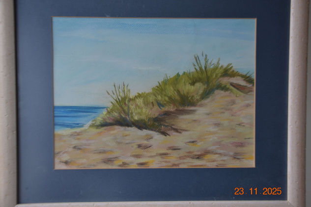 una playa portuguesa Pastel Paper Landscaping