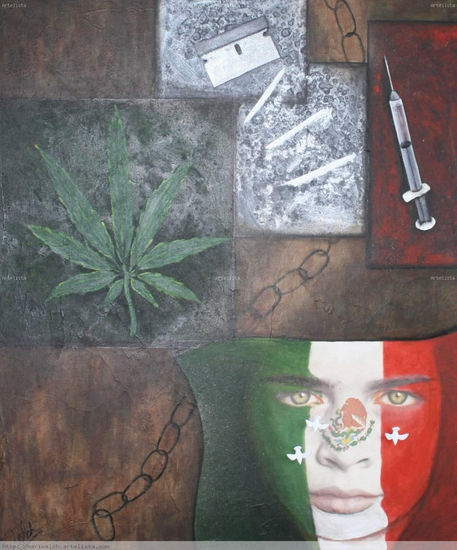 México Encadenado Mixed media Canvas Others