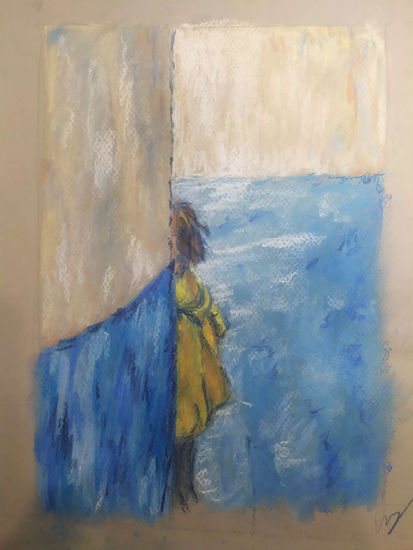 Maria por Rabat Pastel Paper Figure Painting