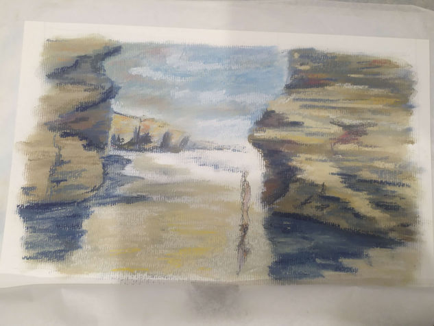 PLAYA DE LAS CATEDRALES LUGO Pastel Paper Landscaping