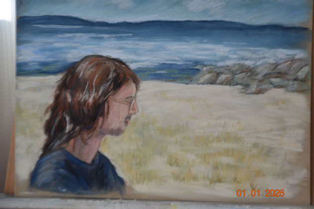 Pablo en Lagos Pastel Paper Portrait