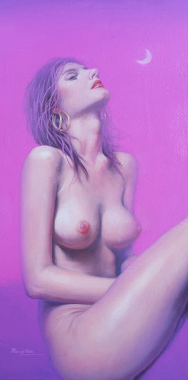 Purple night Oil Others Nude Paintings