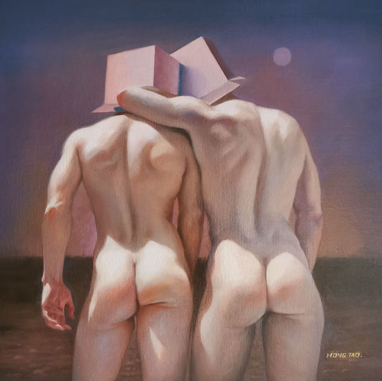 Miss Moon Óleo Tabla Desnudos