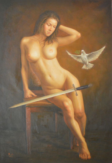 Peace Oil Canvas Nude Paintings