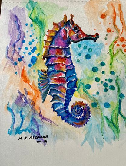 CAballito de mar Watercolour Paper Animals