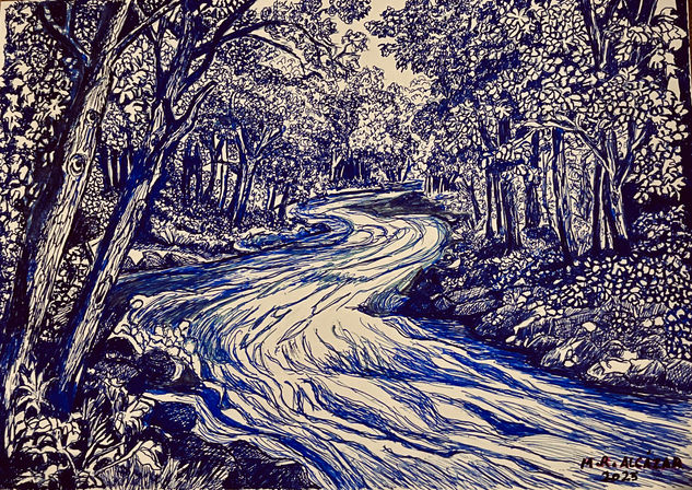 PAISAJE A BOLIG RAFO AZUL Ink