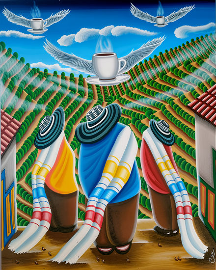 Cafés Voladores Oil Canvas Landscaping