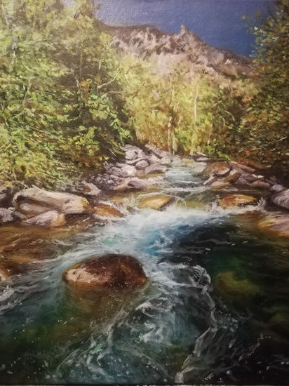 Cajón del Maipo Oil Canvas Landscaping