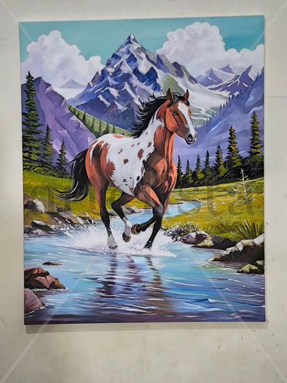 Caballo en Libertad Acrylic Canvas Landscaping