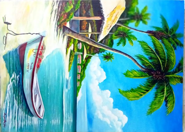 Pampatar Acrílico Lienzo Paisaje