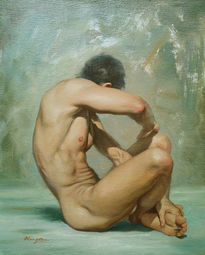 The man sitting on...