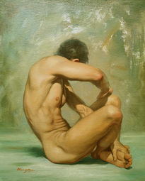 The man sitting on...