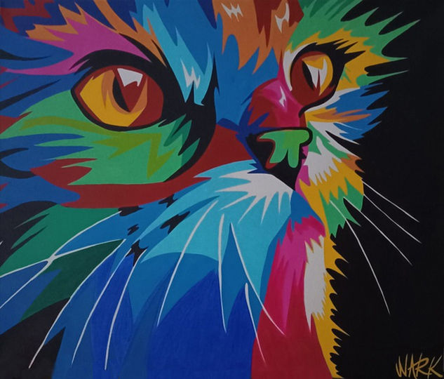 Feline Explosion Acrílico Lienzo Animales