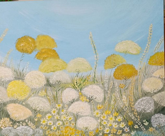 Explosión de verano Óleo Tabla Floral