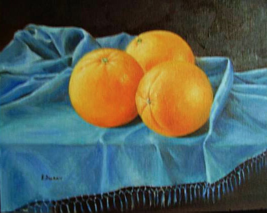 Tres naranjas Oil Others Still Life Paintings