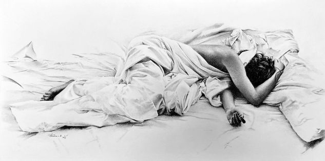 Slumber in White Charcoal