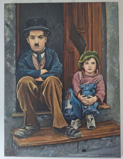 Homenaje a the Kid Oil Canvas Figure Painting
