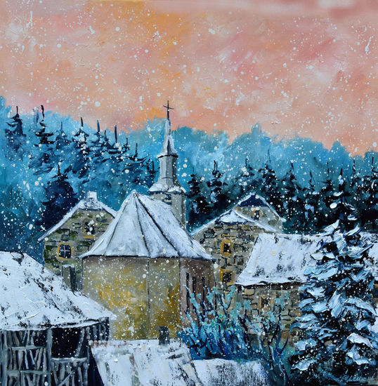 Snow in Laforêt Oil Canvas Landscaping