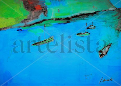 El azul del mar.