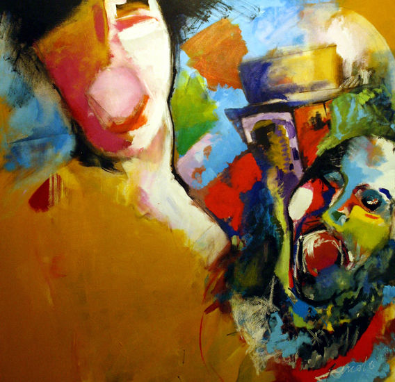 Rostros despiadados Mixed media Canvas Figure Painting