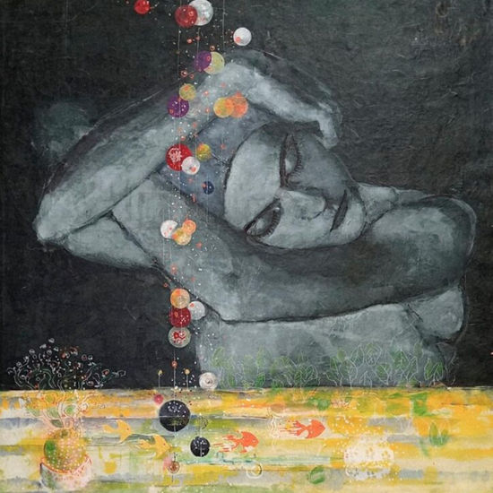 Pensamientos 2 Mixed media Canvas Figure Painting