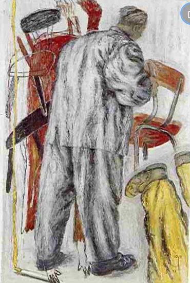 SIN TÍTULO Mixed media Textile Figure Painting