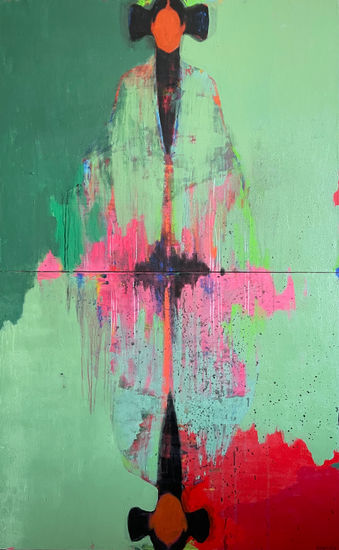 Post-Alienación Reflejo Mixed media Canvas Figure Painting