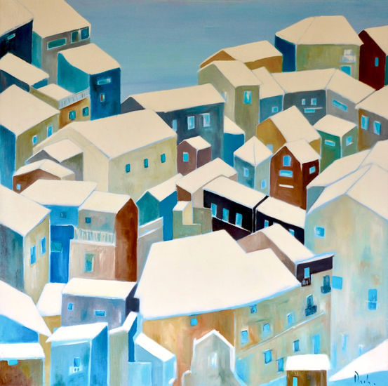 La Ciudad Óleo Lienzo Otros