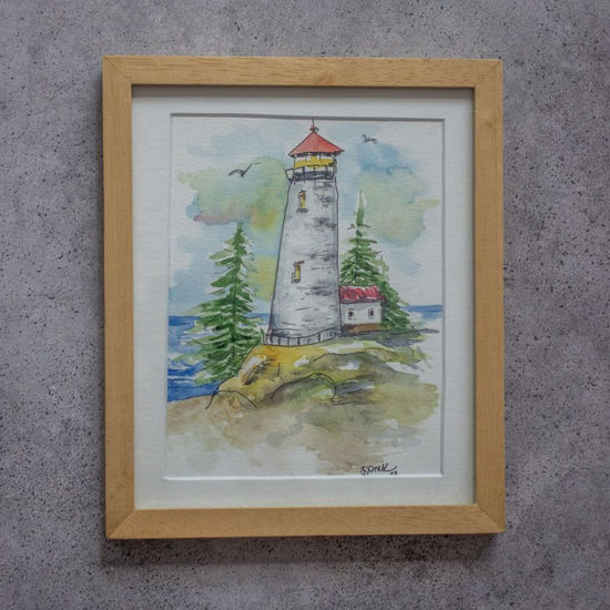 Mi faro Acuarela Otros Marina