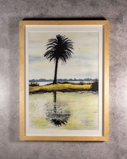 Palmera Solitaria Watercolour Others Landscaping