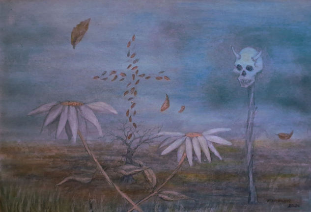 The Devil's Tomb Mixed media Paper Landscaping