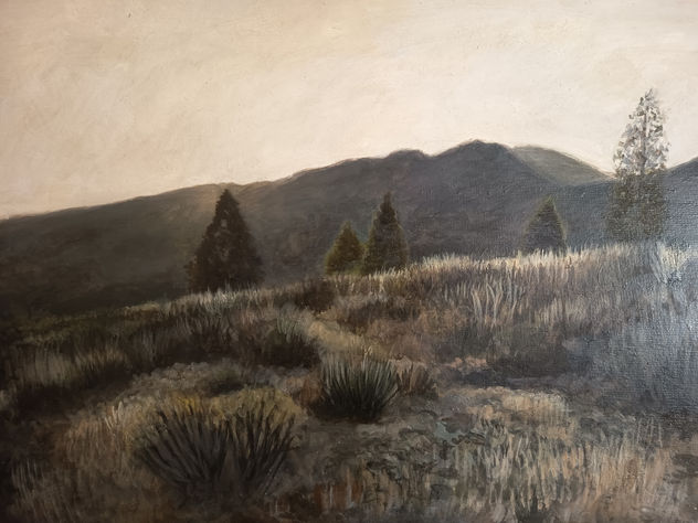 Paisaje rural al óleo.