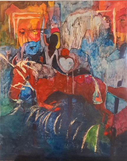 " La carnavalada del caballero errante" Óleo Lienzo Otros