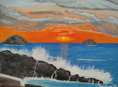 Atardecer en el Mar...