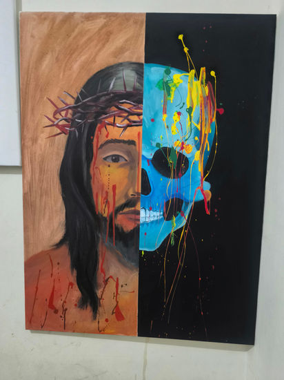 Cristo 2 Acrylic Canvas Figure Painting