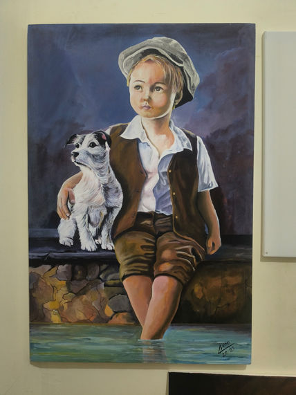 Niño con perrito