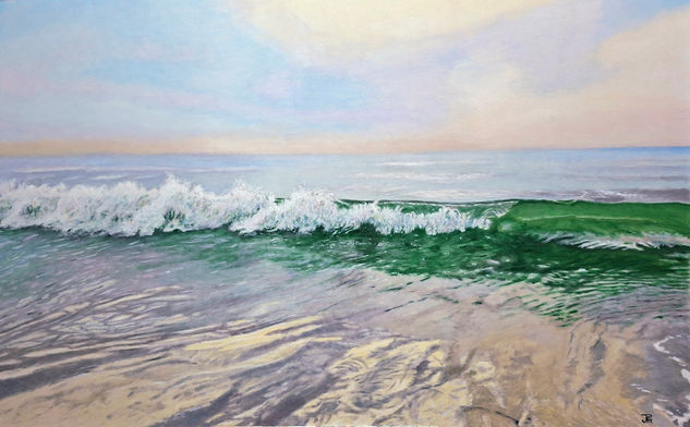 OLA ESMERALDA Oil Panel Marine Painting