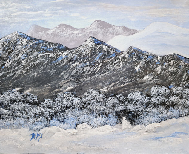 ensayo 163. Acrylic Paper Landscaping