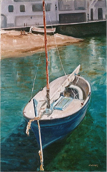 Barca I Oil Canvas Marine Painting