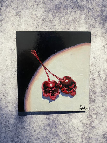 Craneando cerezas Acrílico Tabla Otros
