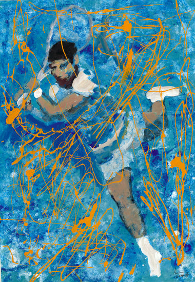 TENIS 01 Mixed media Paper Sports