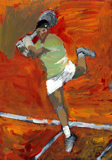 TENIS 08 Mixed media Paper Sports