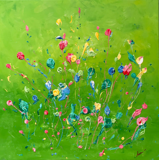 Impulso-Resonancia Acrílico Lienzo Floral