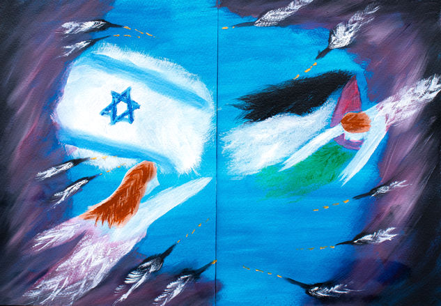 Guerra sin sentido Oil Others Figure Painting