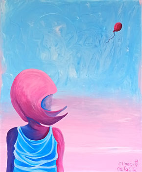 La niña del globo rojo