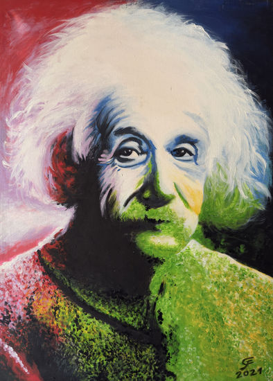 El Genio De Color Acrylic Canvas Portrait