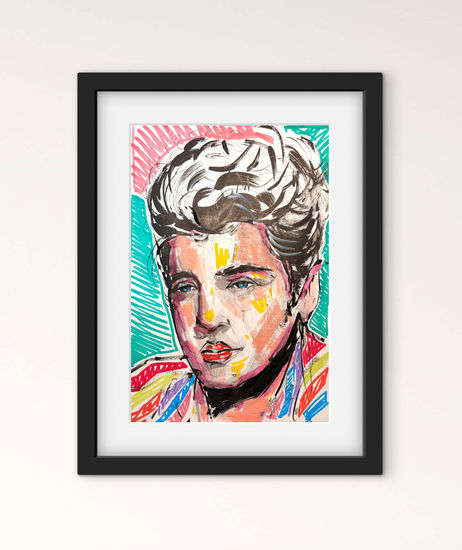 ELVIS POP Acrylic Paper Portrait