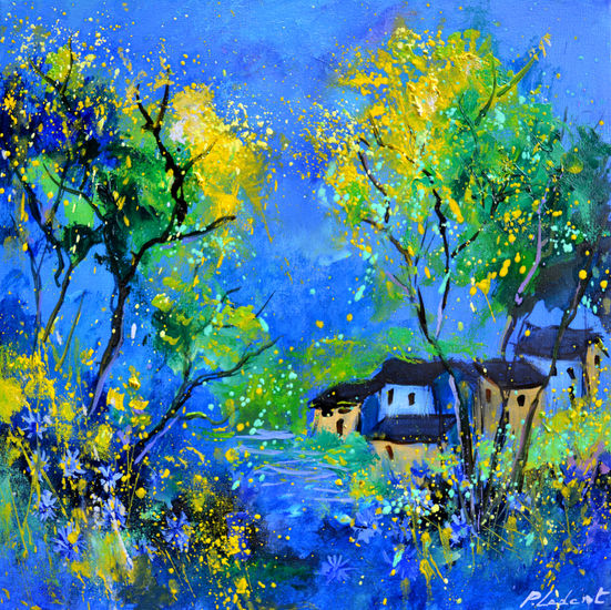 Blue landscape Oil Canvas Landscaping