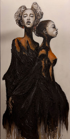 figuras de ébano Acrylic Canvas Figure Painting